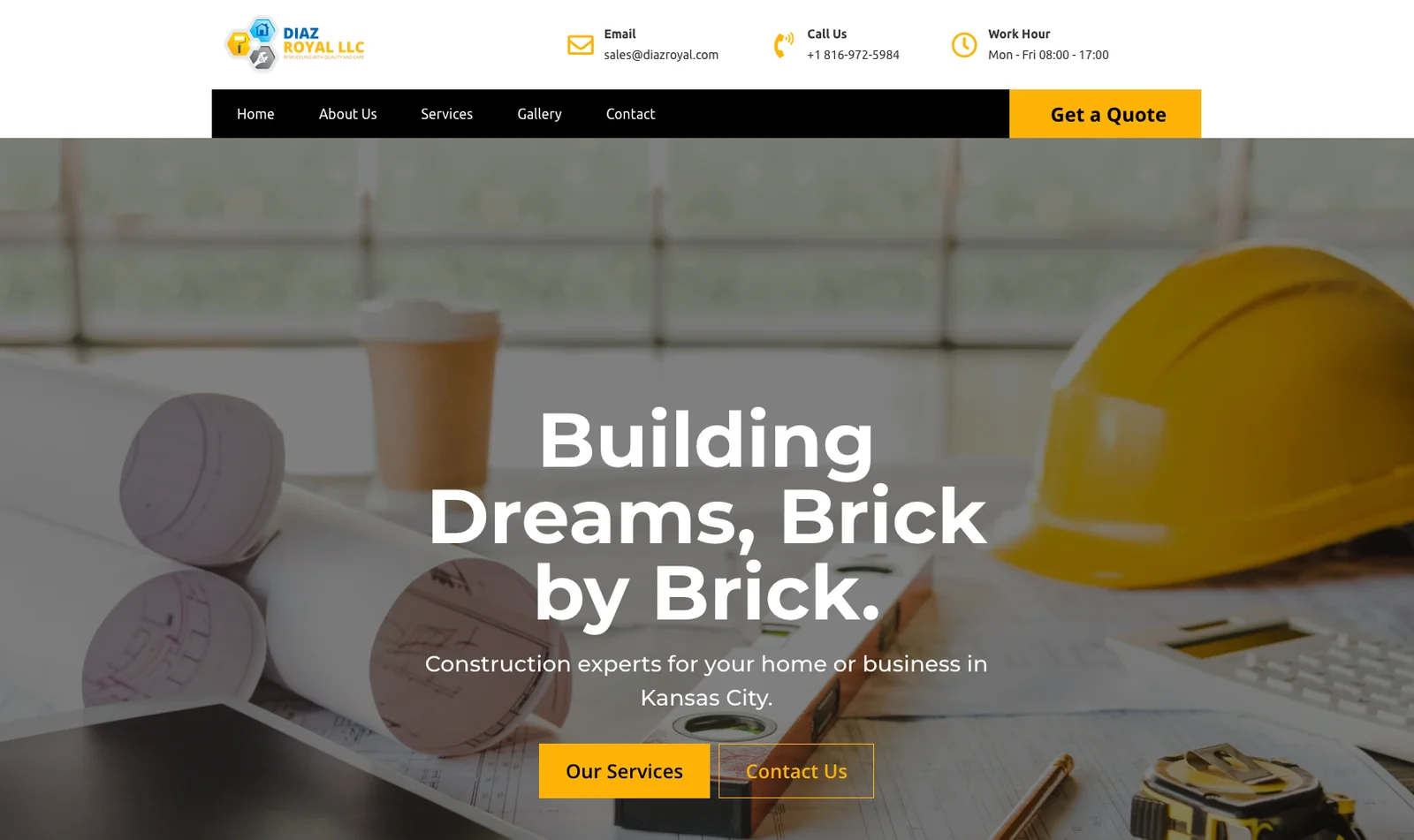 Diaz Royal LLC Website Design