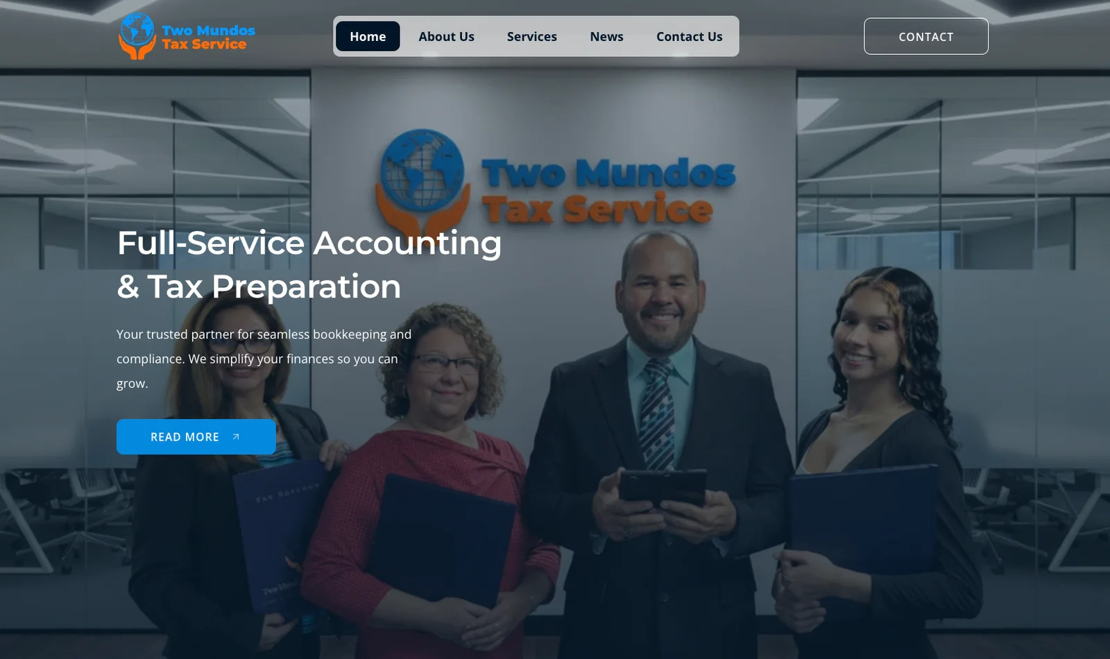 Two Mundos Tax Services Website Design